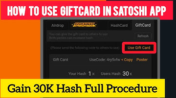 How to Use Giftcard | Full Procedure Explained| Satoshi CORE mining New Updates