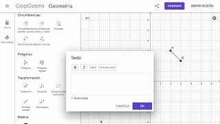 Dilation of a segment with Geogebra