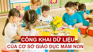 Công khai dữ liệu của cơ sở giáo dục mầm non