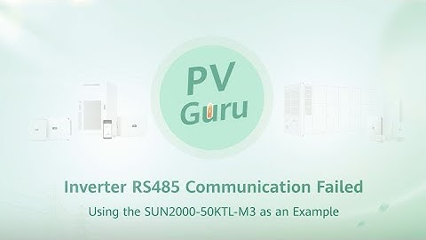 (English) PV Guru-Inverter RS485 Communication Failed