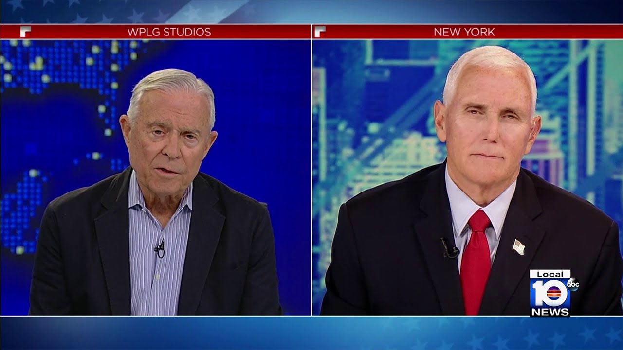 Former VP Mike Pence talks to Local 10's Michael Putney