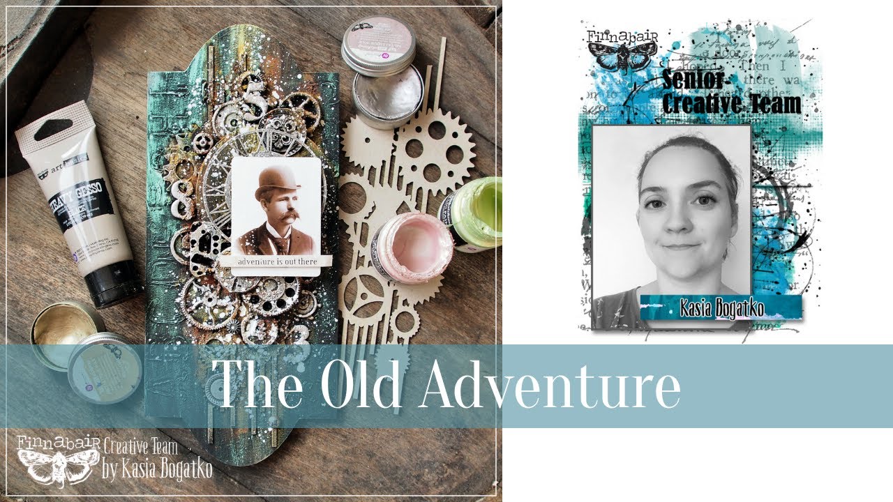 The Old Adventure - Mixed media art by Kasia Bogatko (Finnabair CT)