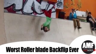 worst rollerblade backflip ever