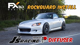 S2000 FX3D Rock Guards and J's racing Diffuser