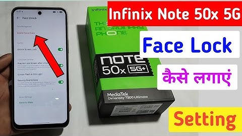 Infinix note 50x 5g me face lock kaise lagaye/how to set face lock in infinix note 50x 5g me