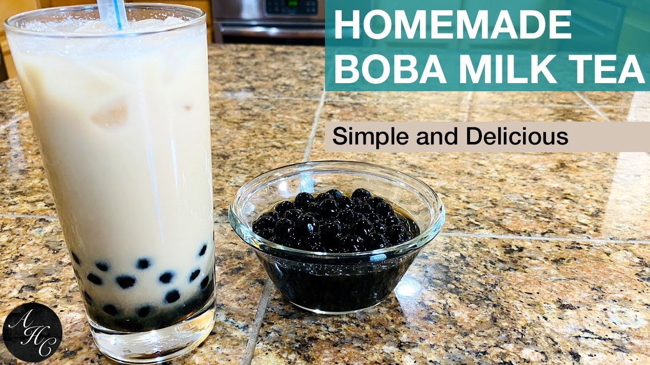 How to make Homemade SIMPLE BOBA MILK TEA (Bubble Tea) Recipe | Make