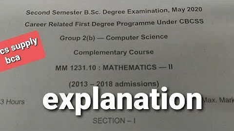 bsc cs supply syllabus bca  explanation part 1
