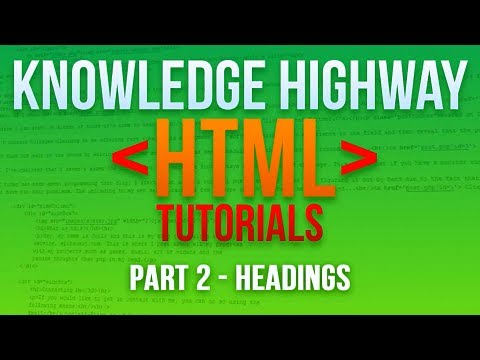 How to program in HTML #2 - Headings