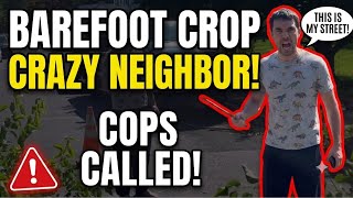 Crazy Neighbor In Dinosaur Shirt Tries To Shut Down Our Job Site! (Cops Called)
