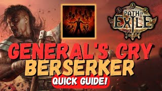 Shield Crush General's Cry Berserker | Path of Exile | PoE Builds Shield Crush General's Cry Berserker | Path of Exile | PoE Builds