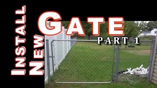 PART 1: I remove my old gate and part of a fence to build and install this new larger gate. Fit Right Adjustable Chain Link Gate. Like 
