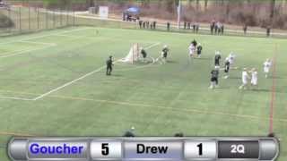 MLAX: Goucher vs. Drew Highlights - 3/28/15