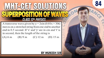 A transverse wave given by y = 2sin(0.01x + 30t) moves on a stretched   | PGMN Solutions