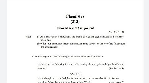 Chemistry Assignment// Assam State open School (ASOS)//2022.  @letslearnNgrow