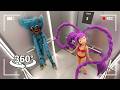 Lily Lovebraids in the Elevator 😱 | Hidden Camera 360° VR 4K (Poppy Playtime Chapter 5)