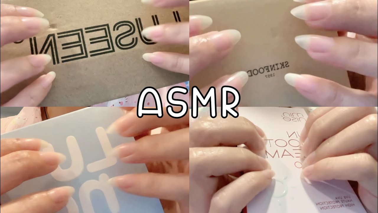 asmr เสียงเคาะเกากล่องกระดาษ 