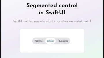 Segmented control in SwiftUI