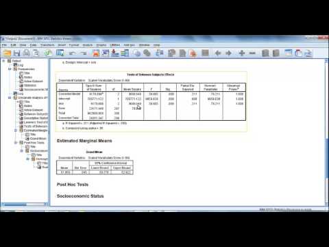 Oneway ANOVA SPSS program and interpretation