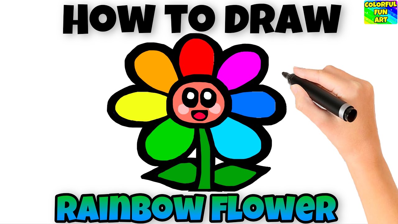 How To Draw A Cartoon Flower Step By Step Easy YouTube