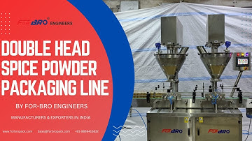 Servo Based Double Head Spice Packaging Line | FOR-BRO Engineers | Four Head Capping Machine