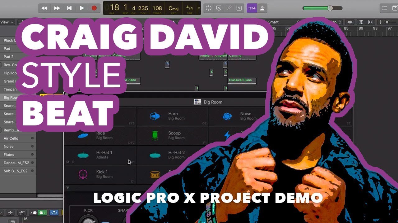 Beat Making Tutorial in Logic Pro X | Craig David Project (2018)