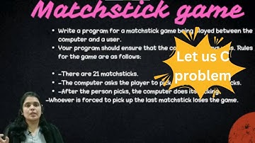 Matchstick game in c
