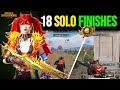 18 SOLO FINISHES😱FULL INSTANCE FIGHT ☠️ | PUBG MOBILE 