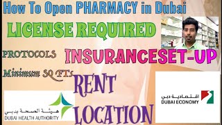 HOW TO SET UP A PHARMACY IN DUBAI PHARMACY BUSINESS IN DUBAI DRUG STORE IN DUBAI LICENSE PROTOCOLS