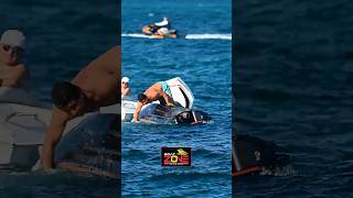 Overboard in heavy Haulover traffic