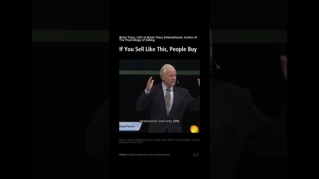 Brian Tracy - Sales Strategy 101: Stop selling the features.