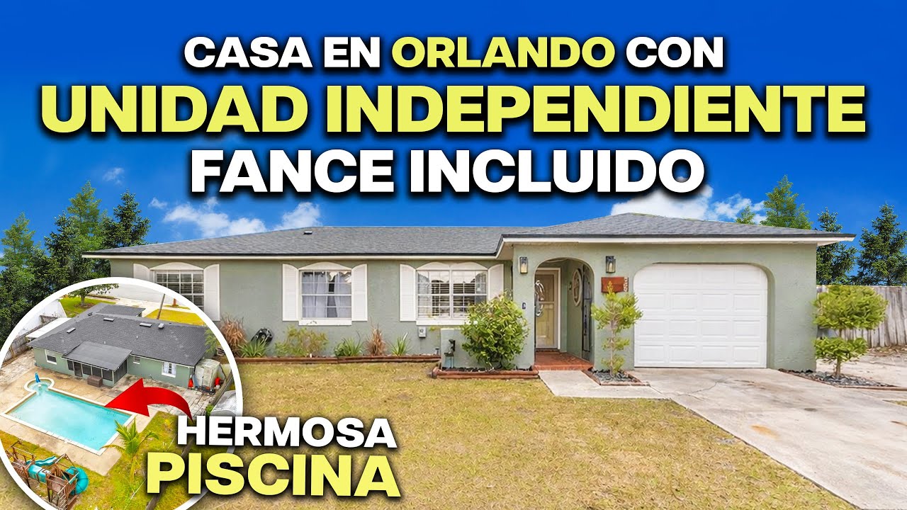 😱 Esta casa en Orlando te da INGRESOS 💸 | Perfecta para vivir y rentar | Sin HOA + Piscina