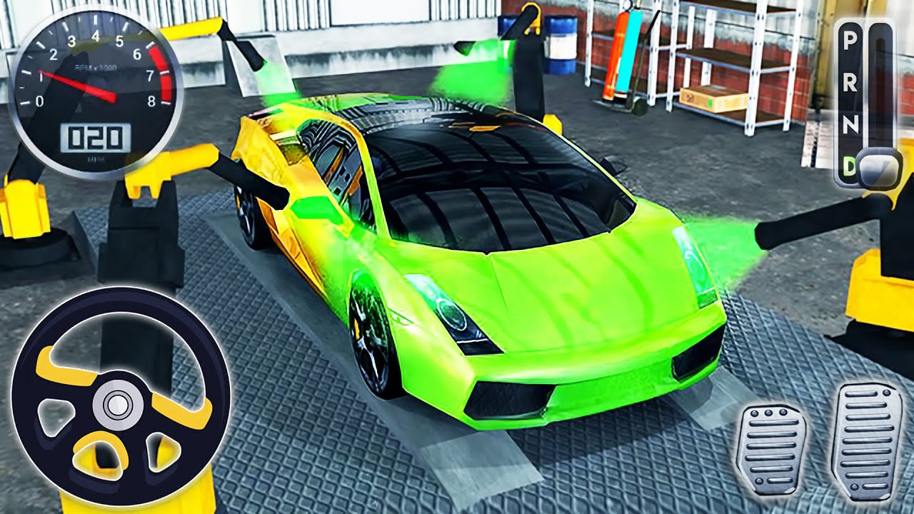 Stylish Car Wash Garage Workshop - Gas Station Mechanic Service Simulator - Android GamePlay