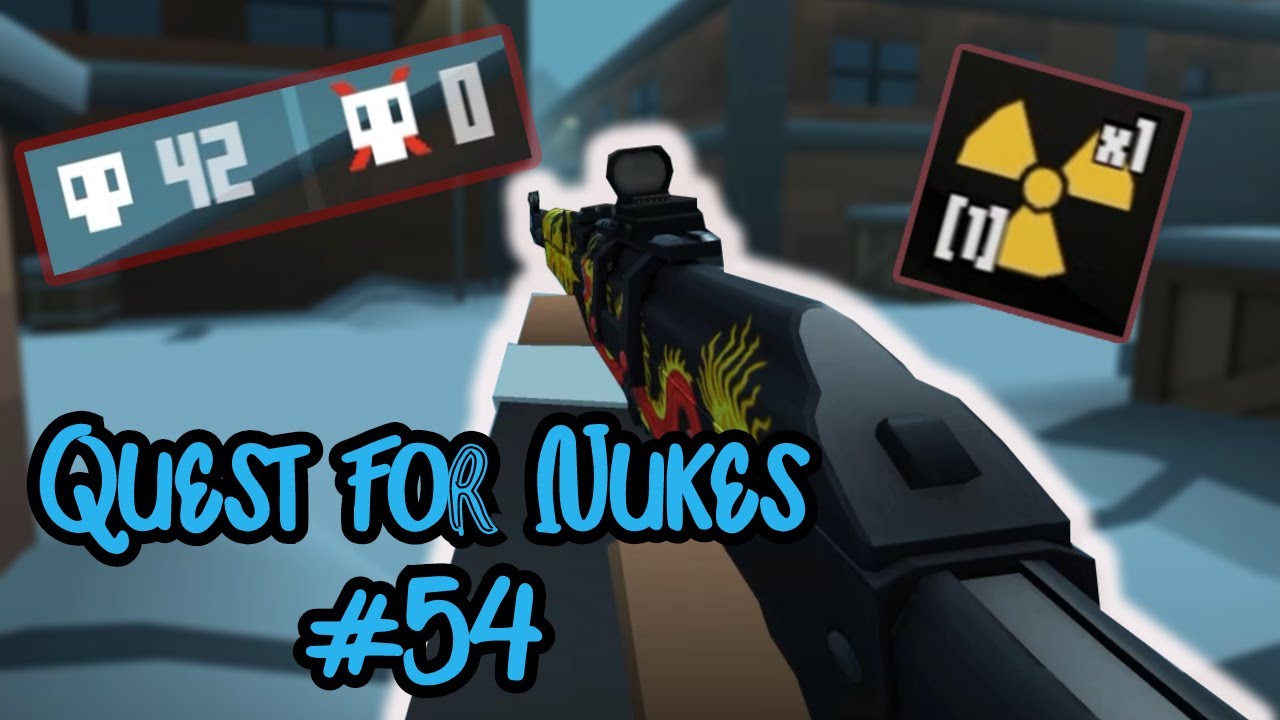 Krunker.io - Quest for Nukes #54! FLAWLESS NUKE! (Assault Rifle Gameplay)