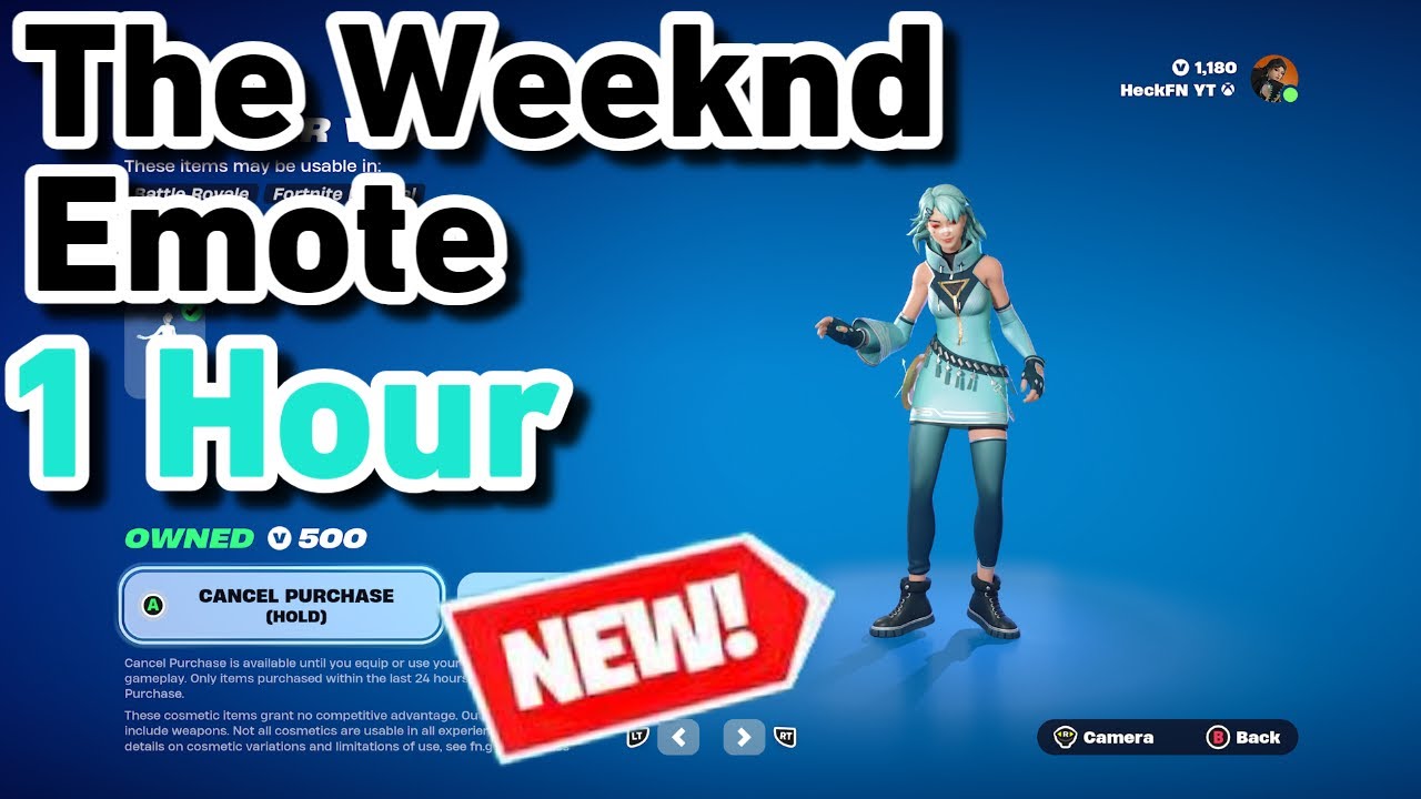 Fortnite Popular Vibe Emote (1 Hour Version) From The Weeknd - YouTube