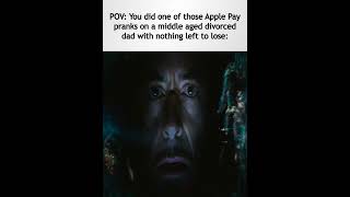 Picked the absolute worst possible target 😭💔 || #ironman #thanos #applepayprank #infinitywar