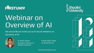FirstUniv Webinar on Overview of AI