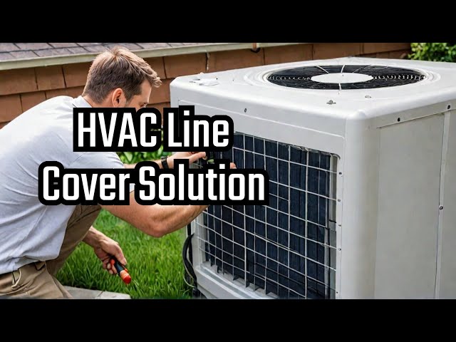 HVAC Line Set Cover for Solar Powered AC Unit #hvac #solar