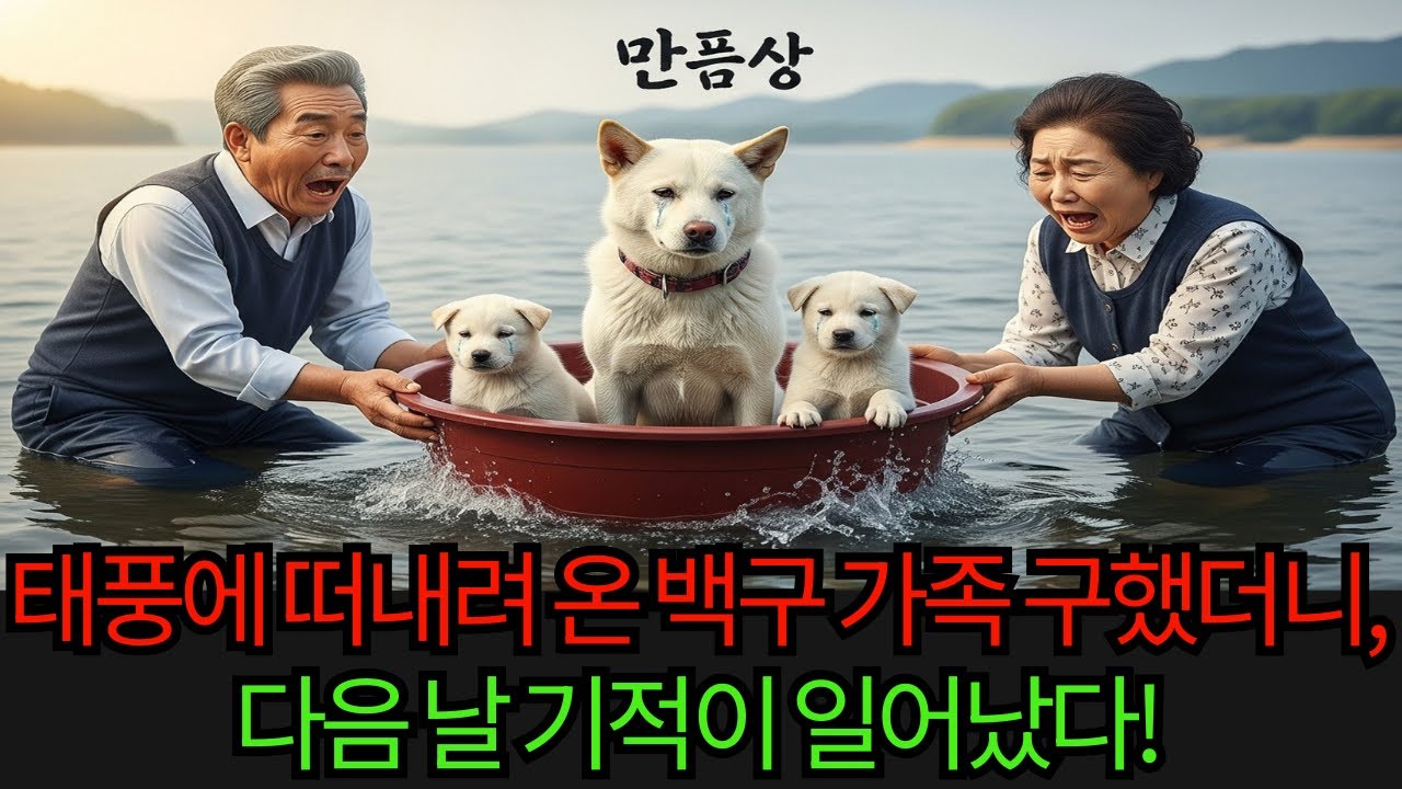 태풍에 떠내려 온 백구 가족 구했더니, 다음 날 기적이 일어났다! | 감동사연 | 오디오북