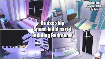 Building CRUISE SHIP BEDROOMS in the NEW Sandbox Island Update! Adopt me! (part 4)