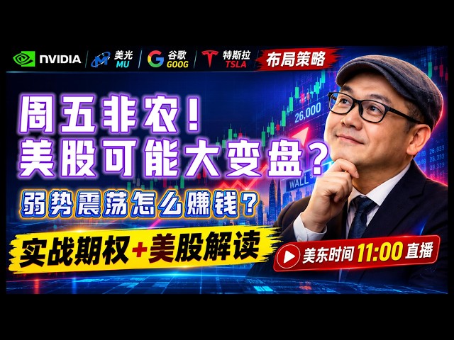 【美股9月3日盘前必看分析】周五非农要变盘！美股现在该跑吗？#美股#纳指#美股分析#美股投资#AI#存储芯片#美光#英伟达#AVGO#谷歌#特斯拉#股市分析