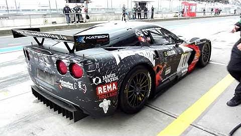 FIA GT1 2010 - Nürburgring - Mad Croc Corvette C6.R - Startup
