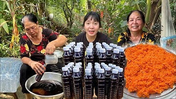 Mẹ NẤU XÔI GẤC NƯỚC CỐT DỪA theo cách này béo ngon, Huỳnh Như Vlogs Nấu Nồi Nước Sâm Khổng Lồ