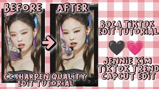 Jennie Edit Boca Tiktok Trends Tutorial Sharpen Quality Edit On Capcut