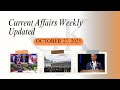 Current Affairs Weekly Updated October 27, 2025