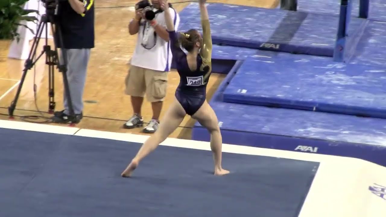 Explosive Curvy Gymnast on Floor