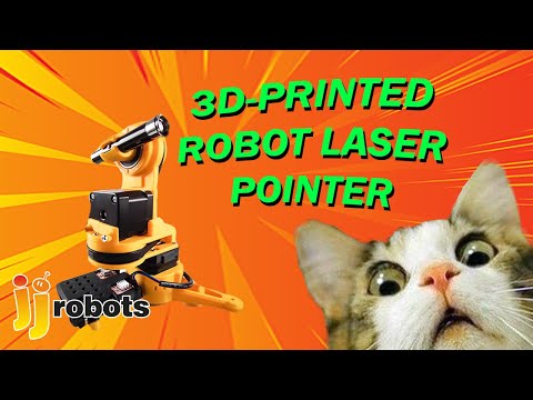 3D-PRINTED + Remotely operated Laser Pointer Robot (Pan and Tilt robot). 100% OPEN SOURCE