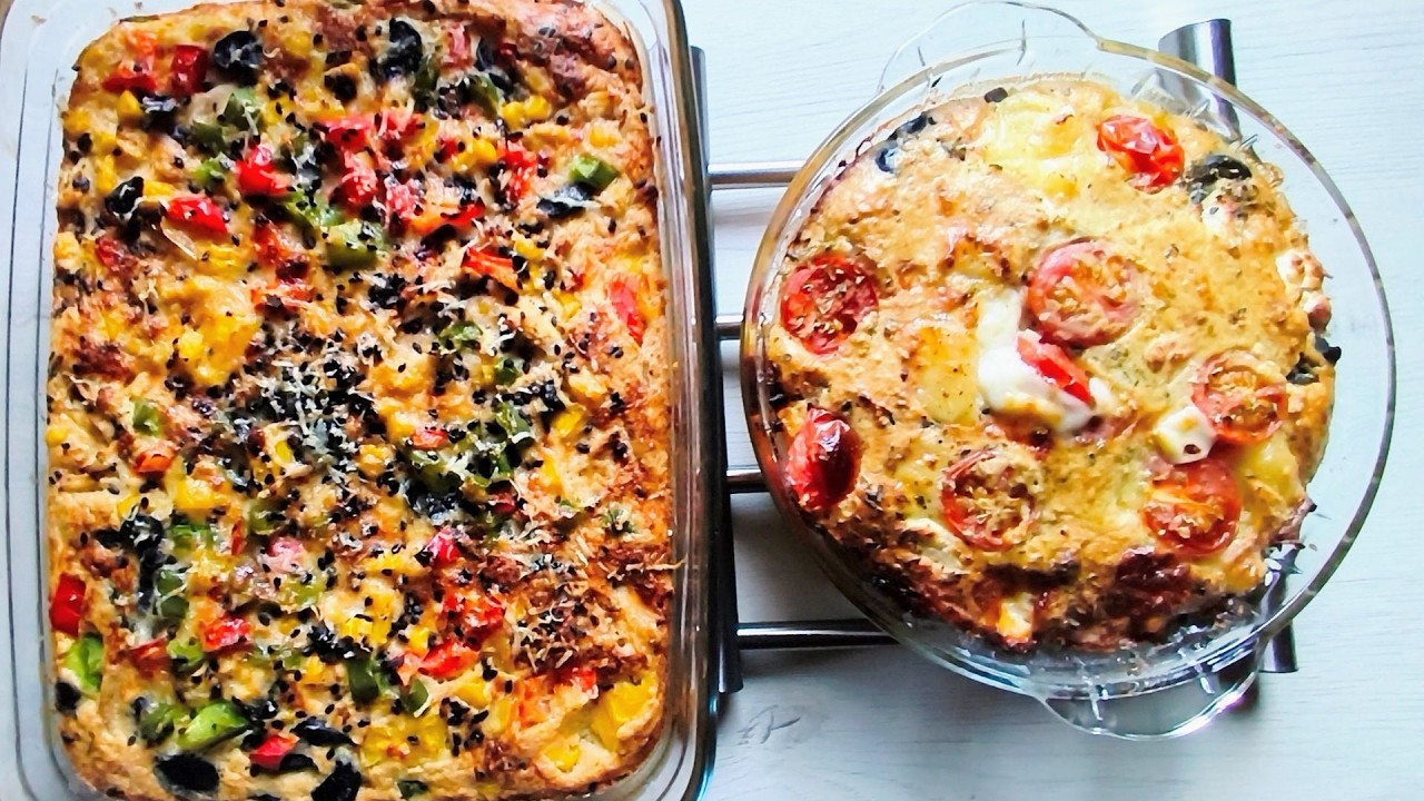 Tarta rústica de avena con relleno salado