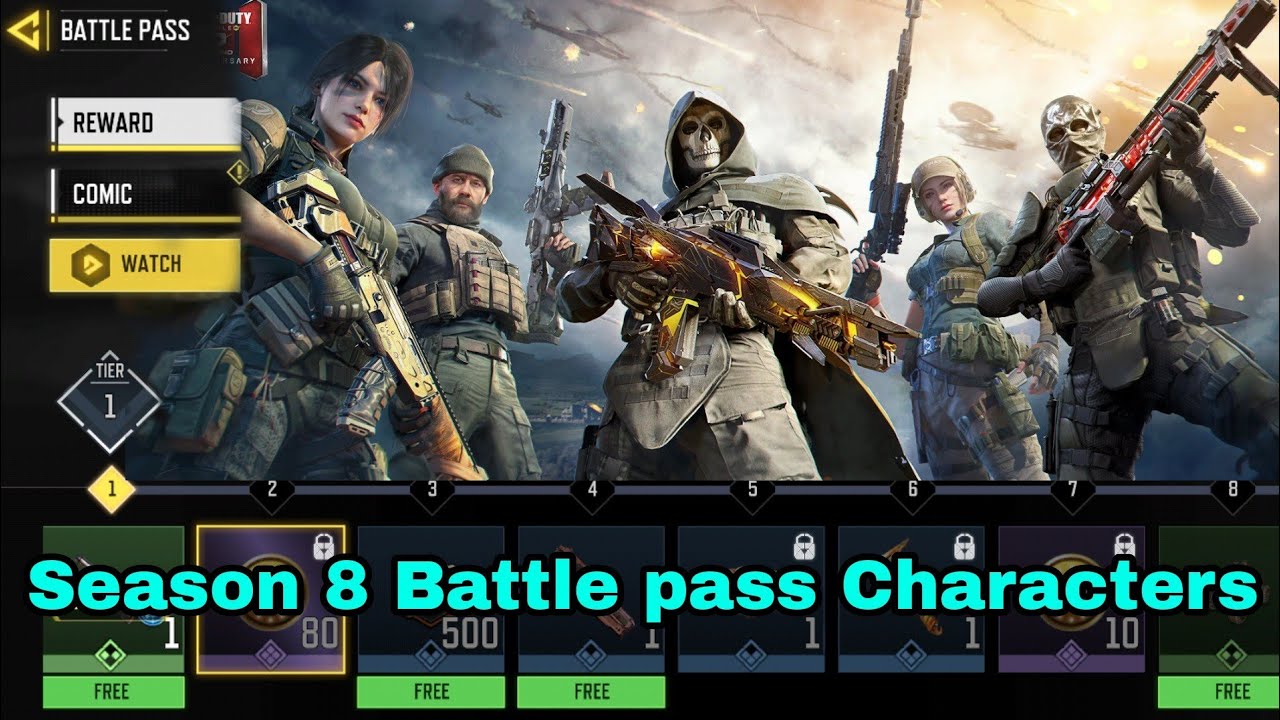 Cod Battle Pass Character Season 8 Battle pass confirmed characters COD Mobile - YouTube