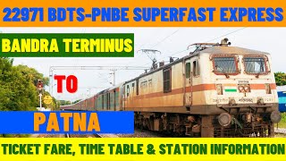 22971 | Bandra Terminus to Patna | Superfast Express | Ticket Fare, Time Table & Station Info…