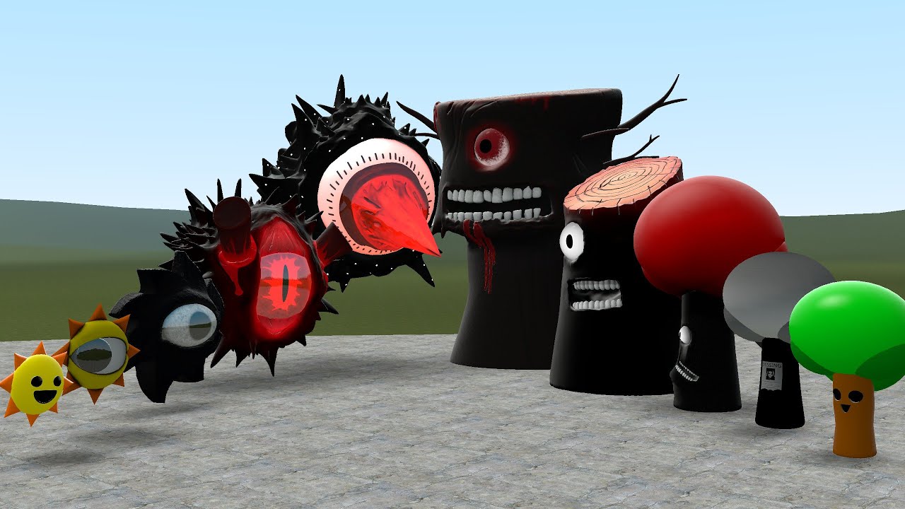 SPRUNKI EVOLUTION OF MR SUN VS MR TREE ALL PHASES In Garry's Mod